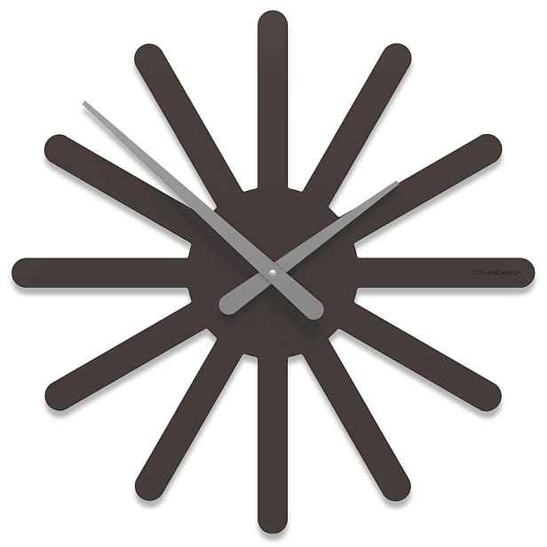 Hodiny CalleaDesign 10-116-69 Asterix 45 cm čokoládová