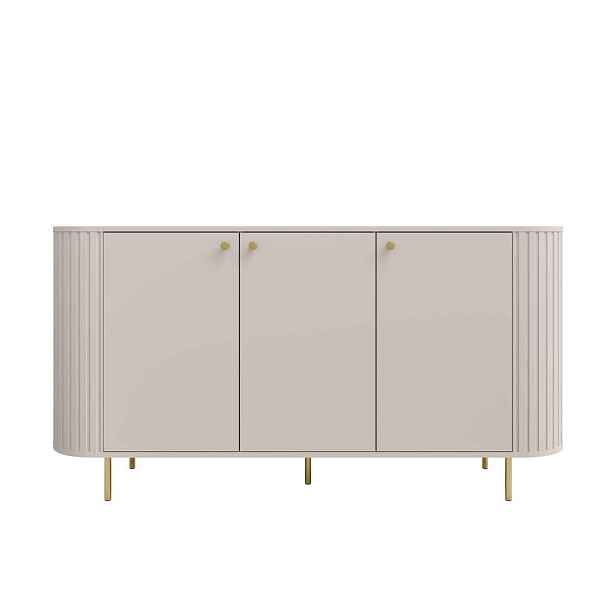 MASSENO KOMODA BOLLA, 164,6/85,4/42,3 cm se zásuvkami a 3 dvířky, béžová