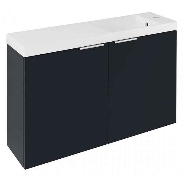 Sapho Latus - Umyvadlová skříňka X 79x50x22 cm, 2x dvířka, matný antracit LT110-SET07