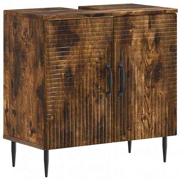 vidaXL Skříňka pod umyvadlo HAARLEM Kouřový dub 59,5 x 31,5 x 59 cm