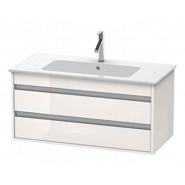 Duravit Ketho - Umyvadlová skříňka 48x100x48 cm, 2 zásuvky, lesklá bílá KT643002222