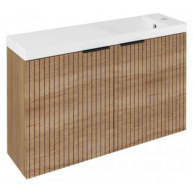 Sapho Latus - Umyvadlová skříňka X Strip 79x50x22 cm, 2x dvířka, dub alabama LT110-SET08