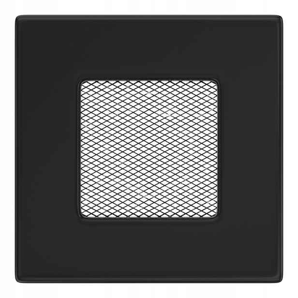 Ventilační Mřížka Krbová Kratki Černá 11x11 cm se síťkou a kapsou