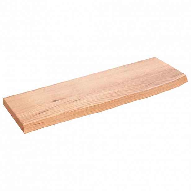 vidaXL Nástěnná police světle hnědá 60x20x2 cm ošetřený masivní dub