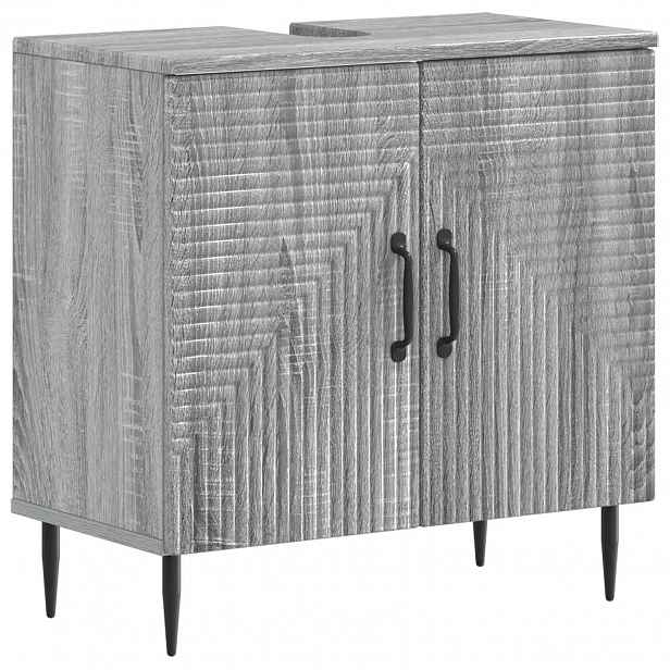 vidaXL Skříňka pod umyvadlo HAARLEM Šedý Sonoma 59,5 x 31,5 x 59 cm