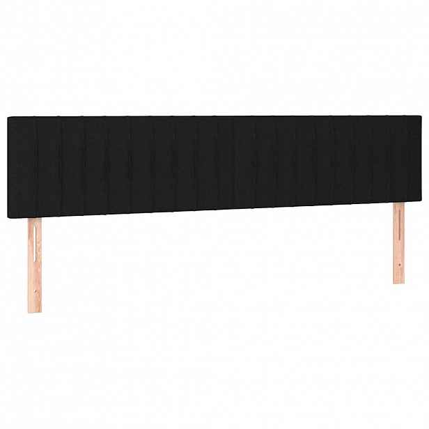 vidaXL Čela postele černá 160x5x78/88 cm látka