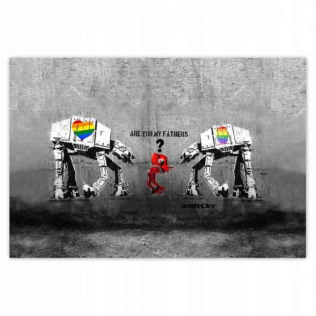 Fototapety Banksy 200x135 Are you my fathers
