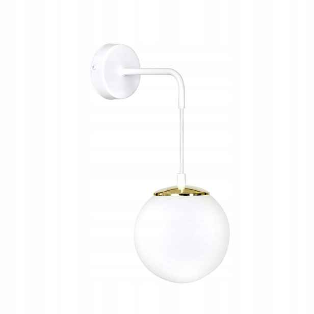 Nástěnná lampa Kinkiet Ognis 1xE14 Led Bílá/Zlatá Emibig