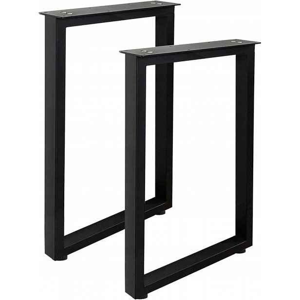 Nohy ke stolu kovové 70 cm loft obdélníkové Jahof sada 4 ks