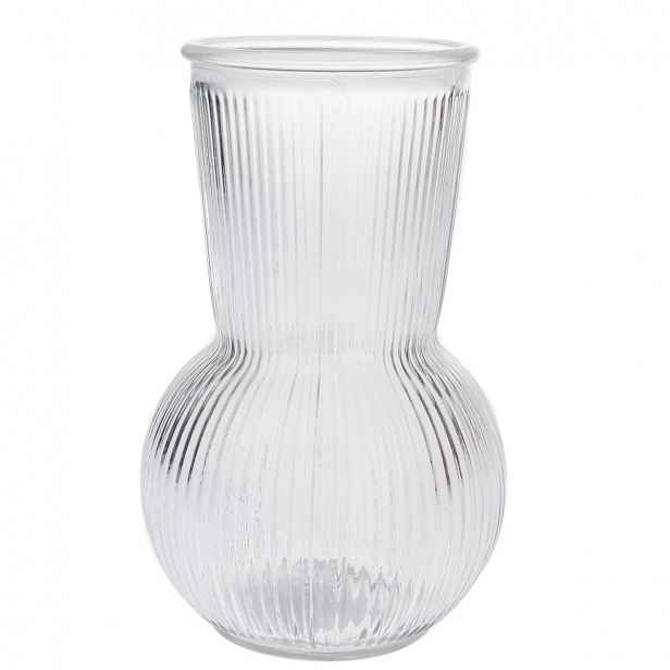 Skleněná váza Silvie, čirá, 17,5 x 11 cm