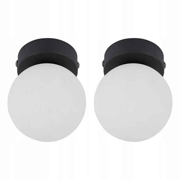 Tk Lighting Sada 2 x nástěnná lampa Mini Černá