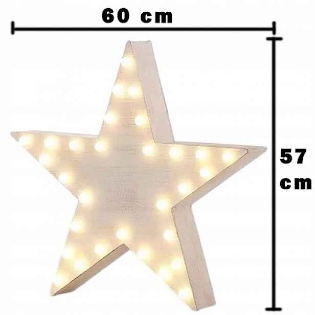 Velká vánoční Hvězdička 40 Led ozdobná k zavěšení, 230 V