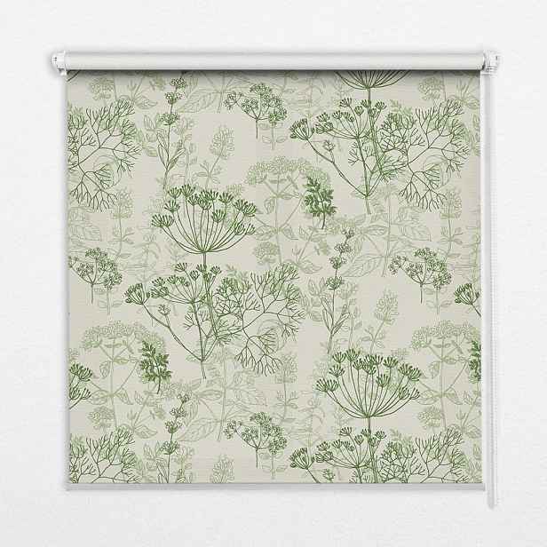 TULUP VNITŘNÍ roleta - okenní roleta - roleta - 150x140 cm - Zelené rostliny