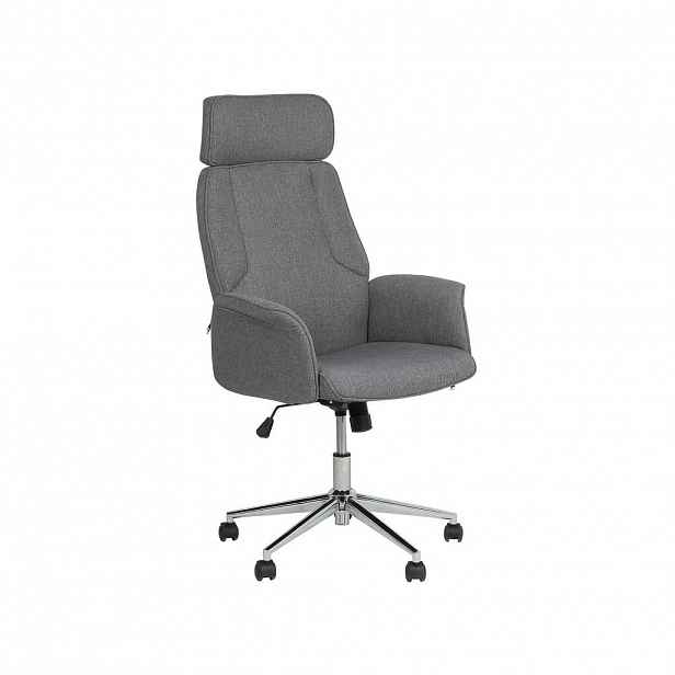 Beliani KANCELÁŘSKÁ ŽIDLE Polyester Šedá Pilot