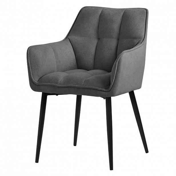 ML-DESIGN JÍDELNÍ ŽIDLE Tmavě šedá froté látka