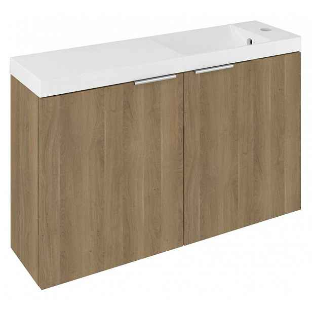 Sapho Latus - Umyvadlová skříňka X 79x50x22 cm, 2x dvířka, dub cuneo LT110-SET09