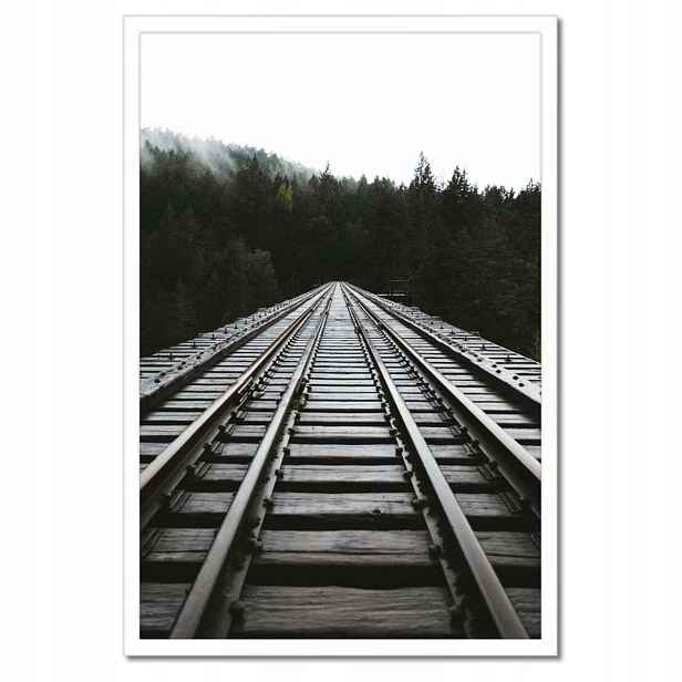Plakáty v rámu 40x60 Železniční koleje