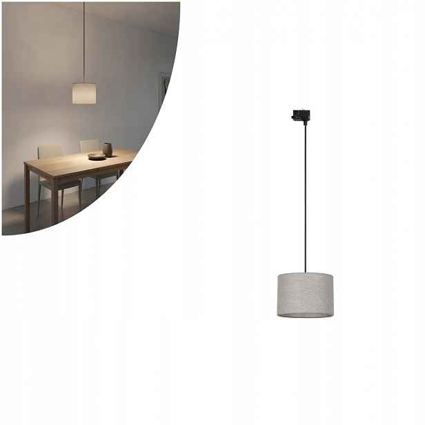 Černá závěsná kolejnicová lampa Tracer Linen 30 – moderní Tk Lighting