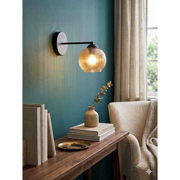 Euro-Lamp Nástěnné svítidlo Uno Černá Stínidlo Medový proužek1X60 Výrobce