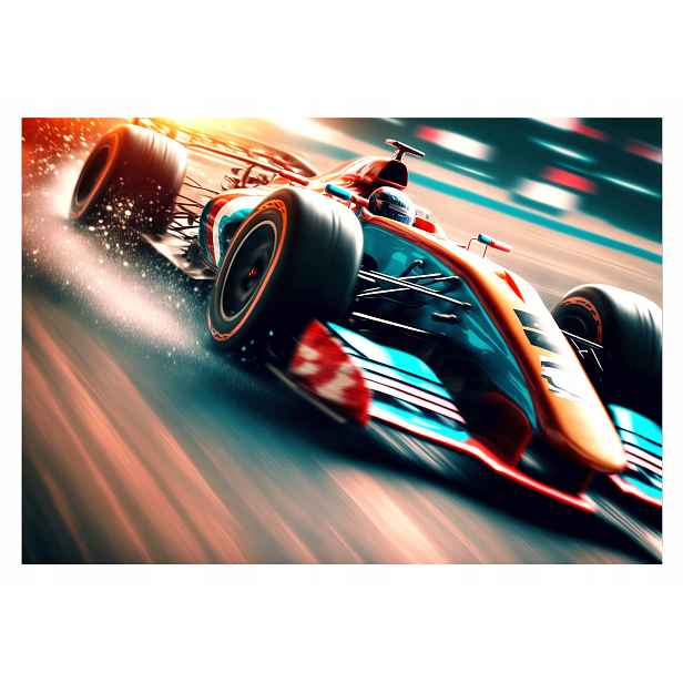 Fototapeta Sportovní Auto 3D pro děti 254x184