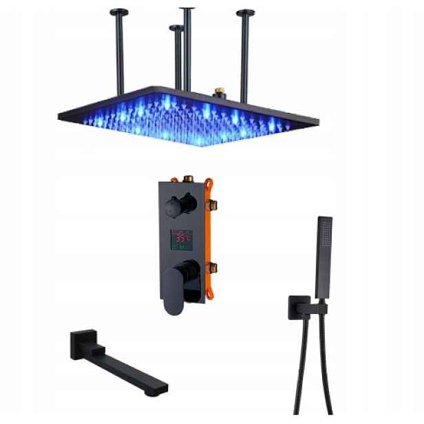 Podomítková Sada Dešťová Sprcha Vývod 50 CM Led