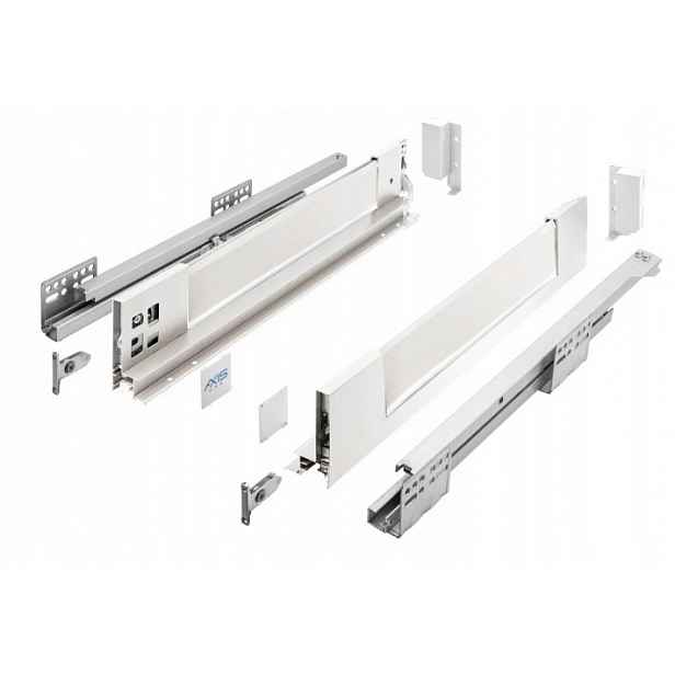 Šuplík Gtv Axis Pro Glass Střední H116 500 MM Boční Sklo S Tlumením Dovírání Bílá