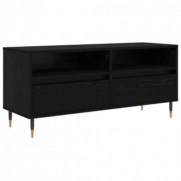 vidaXL Televizní skříň se zásuvkou Černý dub 100 x 34,5 x 44,5 cm