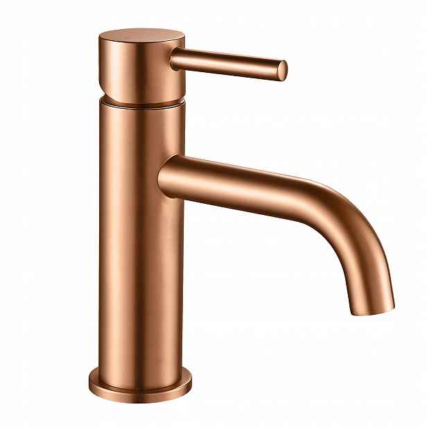 Nízká Umyvadlová Baterie Rea Lungo Brush Copper Stojící Baterie Na Umyvadlo