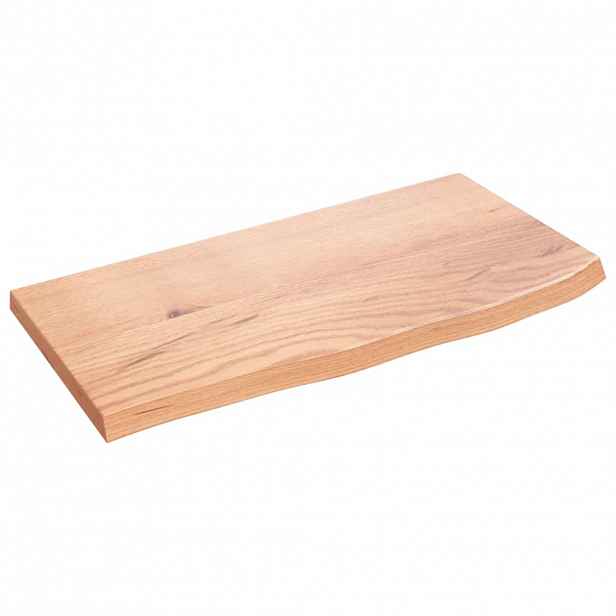 vidaXL Nástěnná police světle hnědá 60x30x2 cm ošetřený masivní dub