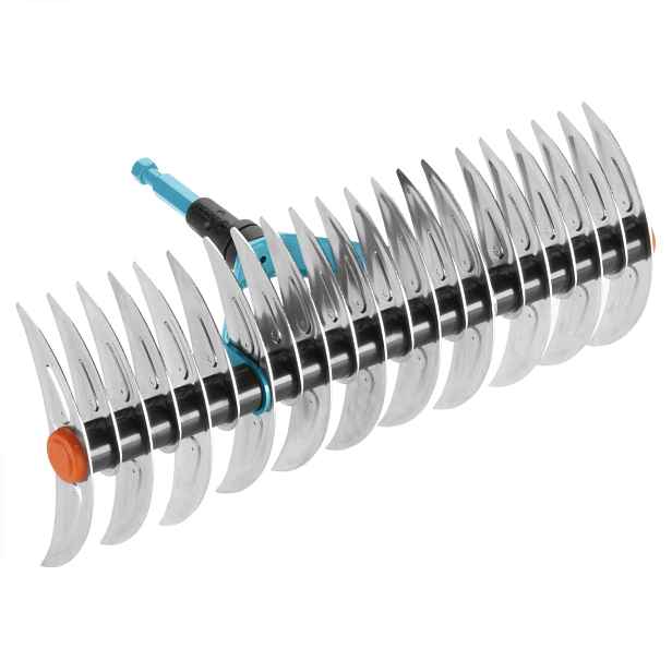 Ruční Vertikutátor Na Trávy 35 CM Oboustranný Hrábě Na Mech A Plsť