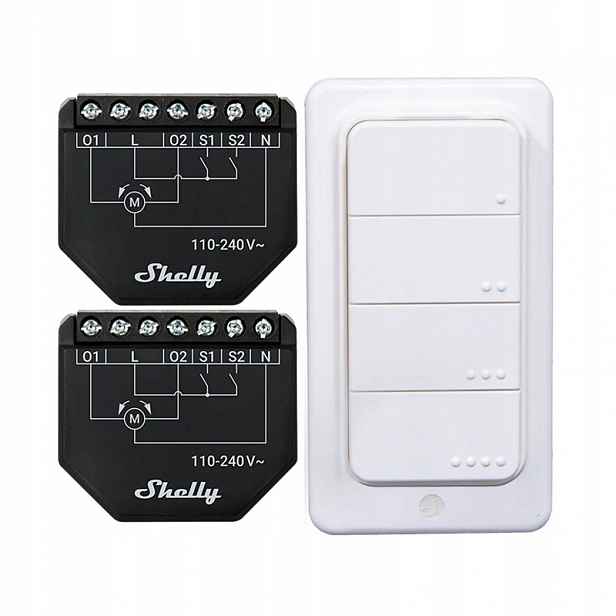 Shelly Sada Pro Wi-fi Žaluzie 2 Ovladače Shelly Shutter
