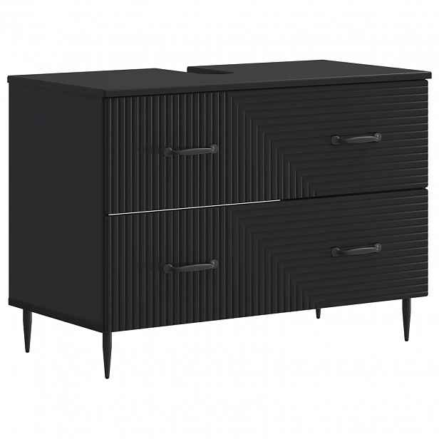 vidaXL Skříňka pod umyvadlo HAARLEM Černá 82 x 41 x 58,5 cm
