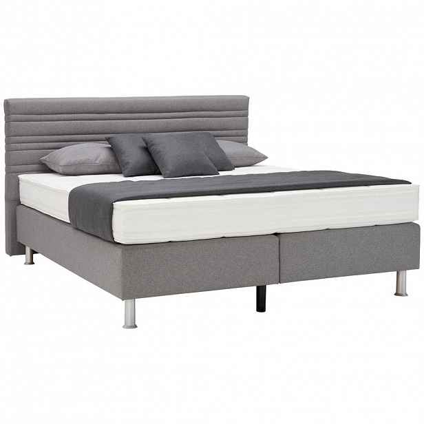 XXXLutz POSTEL BOXSPRING, 180/200 cm, textil, barvy stříbra Beldomo - Sleep - Postele boxspring - 002873001609