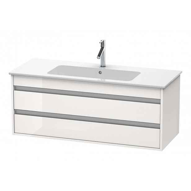 Duravit Ketho - Umyvadlová skříňka 48x120x48 cm, 2 zásuvky, lesklá bílá KT643102222