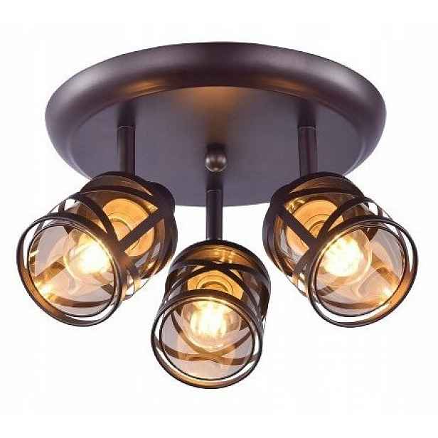 Lampa spotová hnědá Oberon industriální do kanceláře Rabalux
