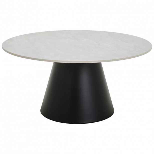 MID.YOU KONFERENČNÍ STOLEK, černá, světle šedá, kov, keramika, 80/80/39 cm