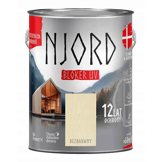 Njord Uv Blokátor Bezbarvý Impregnační Přípravek Na Dřevo 5 L