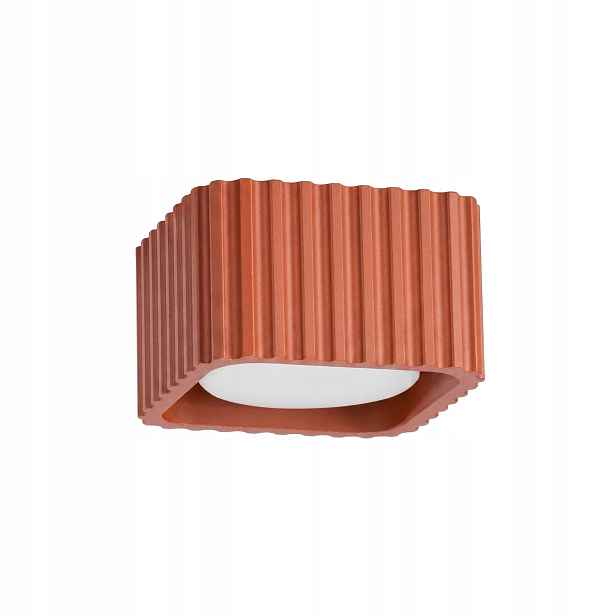 Sollux Lighting stropní spot Riff čtvercový okr červený 1xGX53 10W