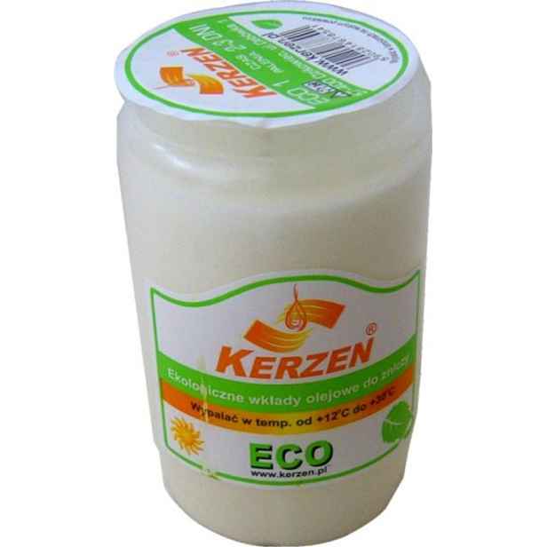 svíčka hřbit.160g, ECO olej.velká, bílá, 60hod.