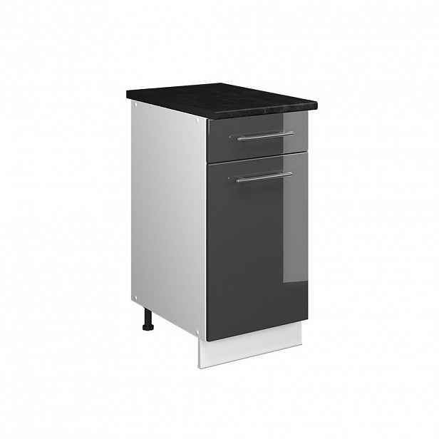 Vicco SPODNÍ SKŘÍŇKA PRO DŘEZ/VARNOU DESKU Fame-Line, Antracitový vysoký lesk/Bílá, 40 cm, PD Antracit
