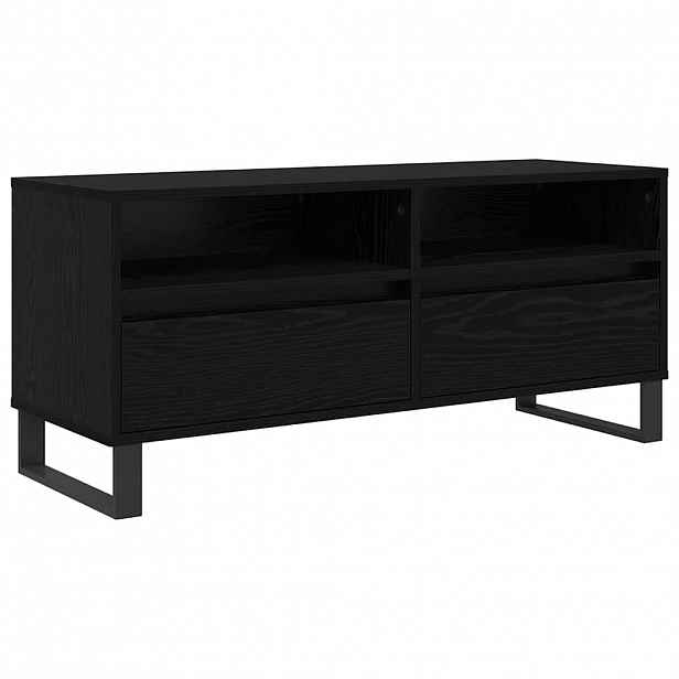vidaXL Televizní skříň se zásuvkou Černý dub 100 x 34,5 x 44,5 cm