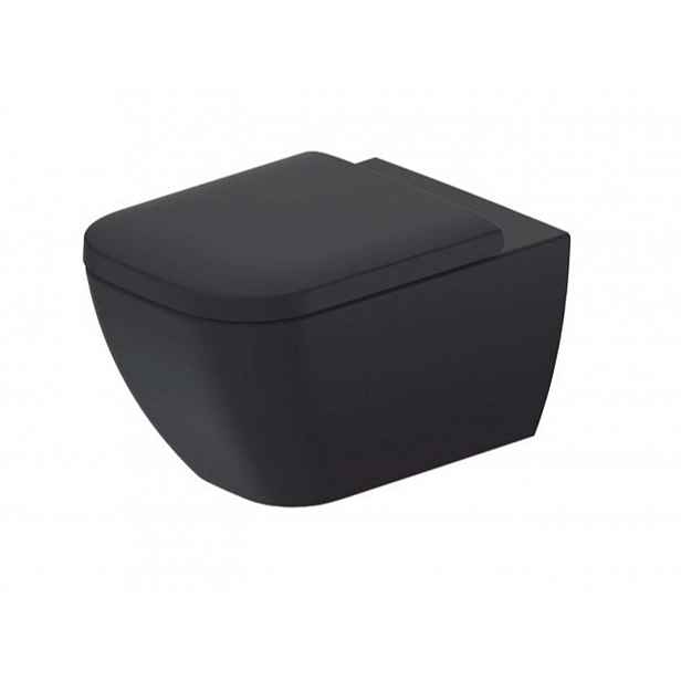 Duravit Happy D.2 - Závěsné WC, Rimless, matný antracit 222209AD00