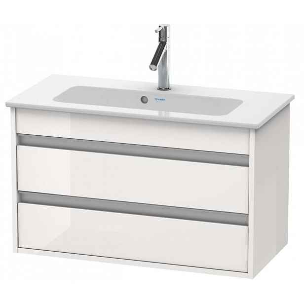 Duravit Ketho - Umyvadlová skříňka 48x80x39 cm, 2 zásuvky, lesklá bílá KT645302222