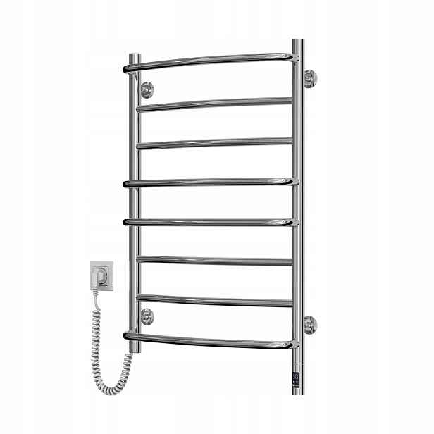 Elektrický koupelnový radiátor Nerezový Omega Sensor 530х800 levý