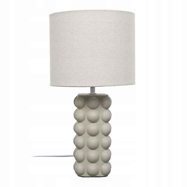 Noční lampa keramická béžová stolní lampa do ložnice 40 cm