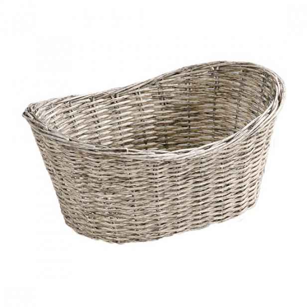 Oválný košík na chleba, plast, 28 x 21 cm, šedá - Kesper
