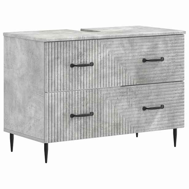 vidaXL Skříňka pod umyvadlo HAARLEM Betonově šedá 82 x 41 x 58,5 cm