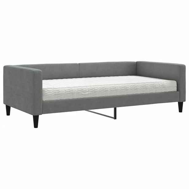 vidaXL Válenda s matrací tmavě šedá 100 x 200 cm textil