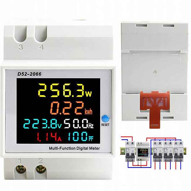 Digitální Multifunkční Voltmetr Ac 40-300V 100A 6 V 1