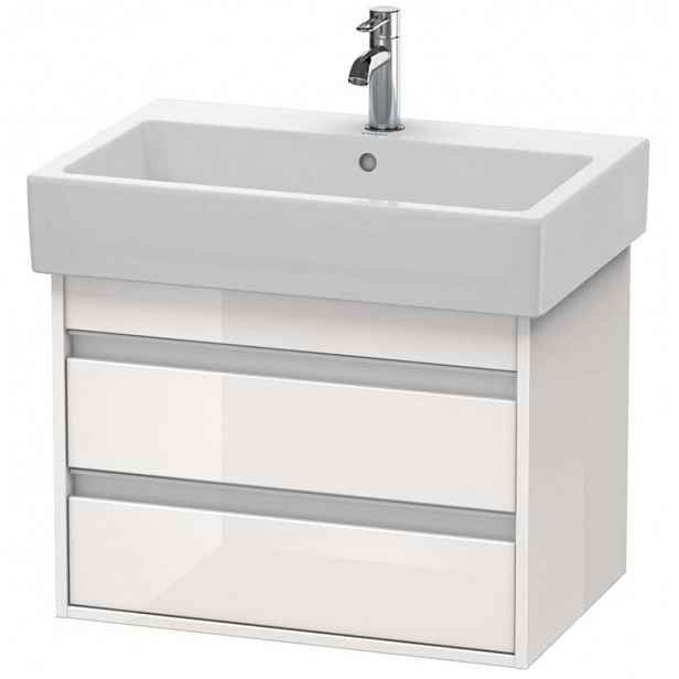 Duravit Ketho - Umyvadlová skříňka 48x65x44 cm, 2 zásuvky, lesklá bílá KT662402222